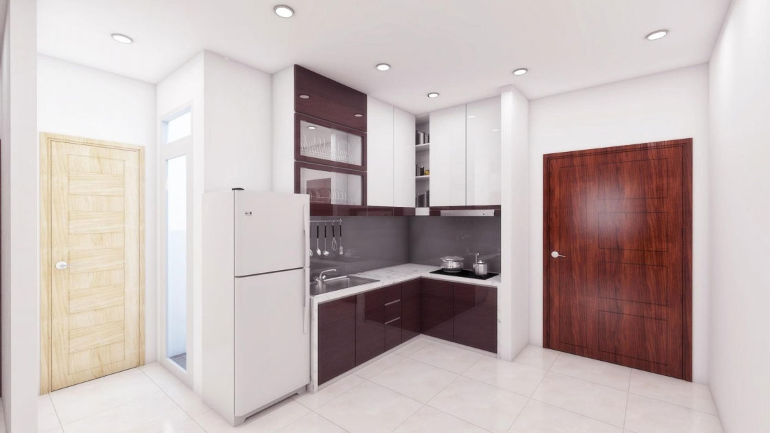 Thiết kế phòng bếp căn hộ Song Ngọc